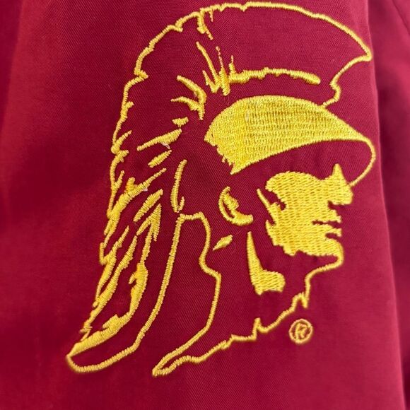 SOLD Vintage USC Trojans Men's Size XL Windbreaker Pullover Jacket V Neck - Picture 11 of 11